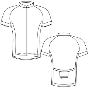 Moldes de confeccion para HOMBRES Remeras Maillot ciclista A 3012